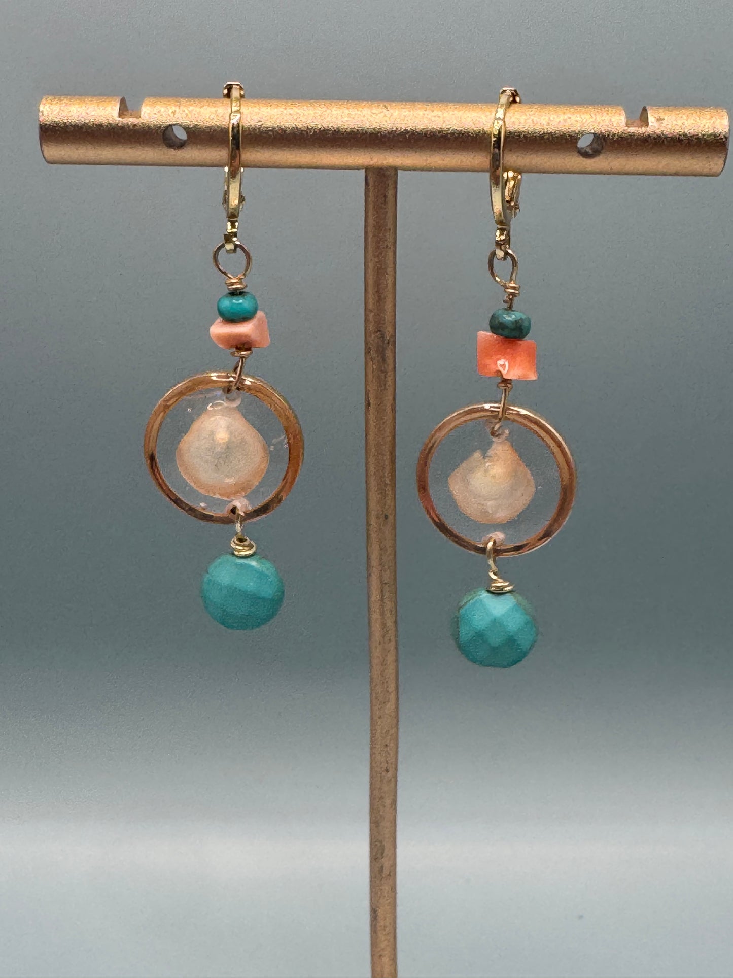Spring Tide — Pink Bloom and Turquoise Hoops