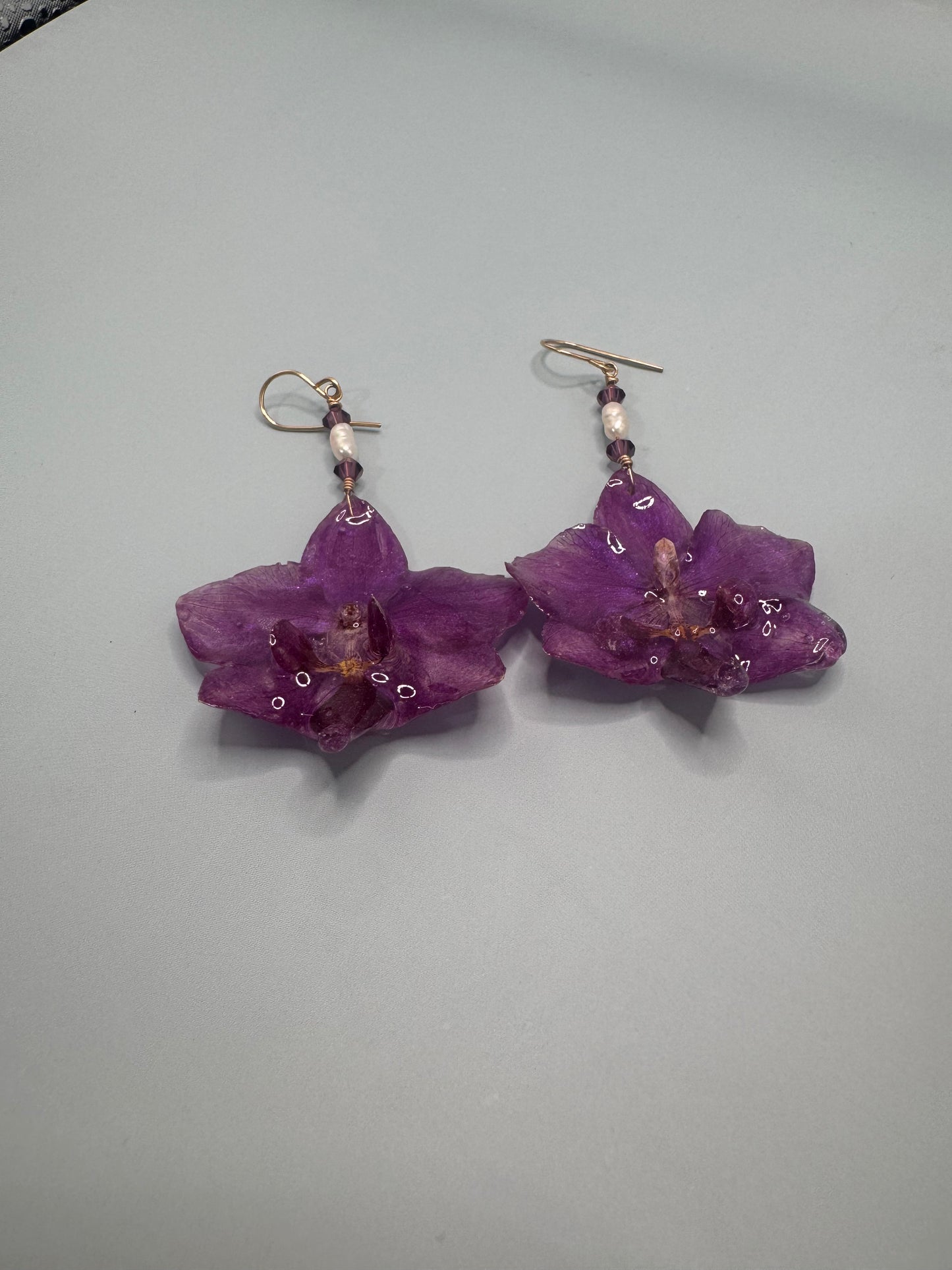 Tehillah Night — Violet Orchid Pearl Earrings