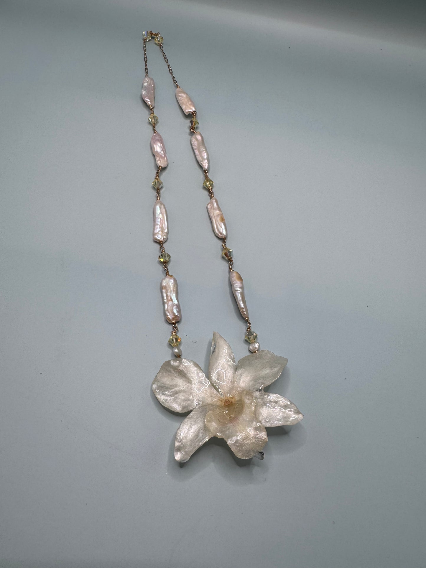 Pristine Dawn — White Blossom and Biwa Pearl Necklace
