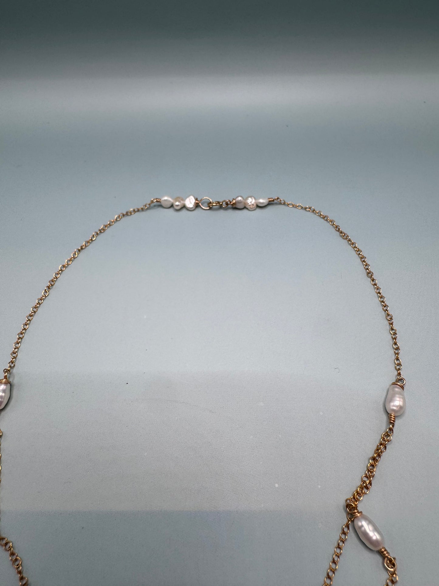 Quiet Waters — Pearl Station Chain Necklace