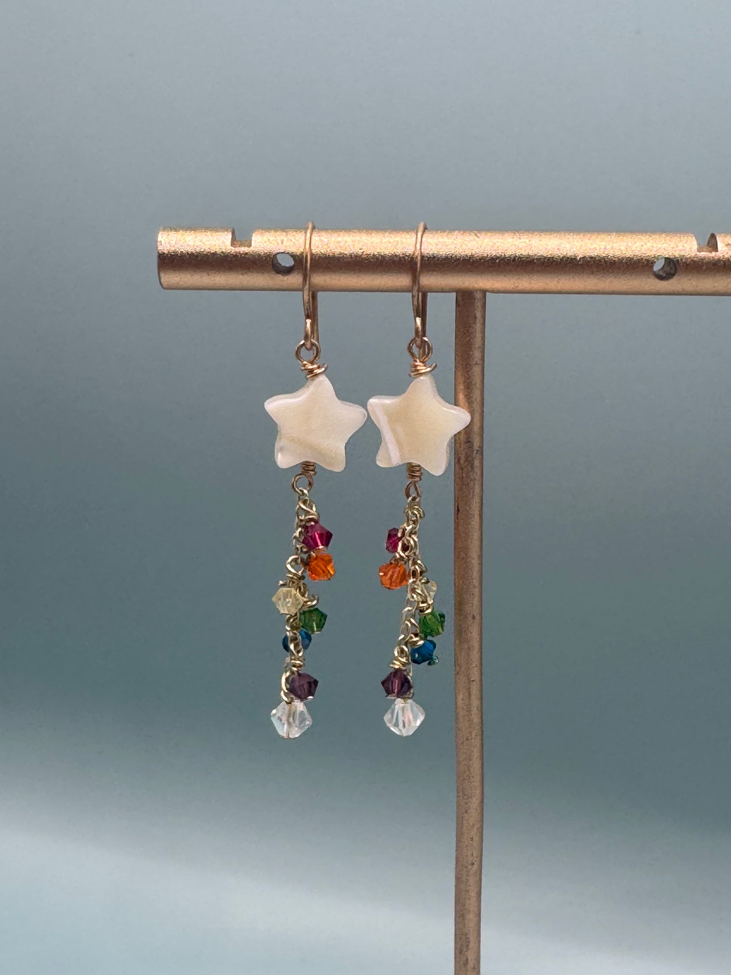 Little Wonders — Cream Star Stand Earrings